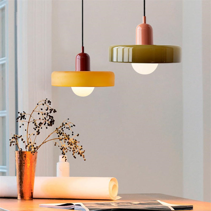 Nordic Glass Mid-Century Pendant Light.