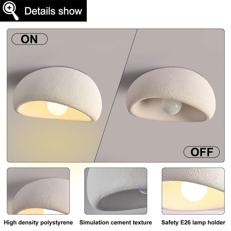 LumiNest Resin Ceiling Light with 3-Color Lights