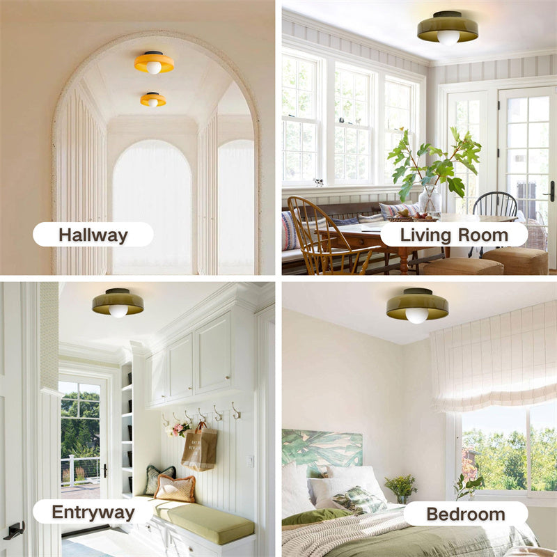 LumiAura Glass Ceiling Light