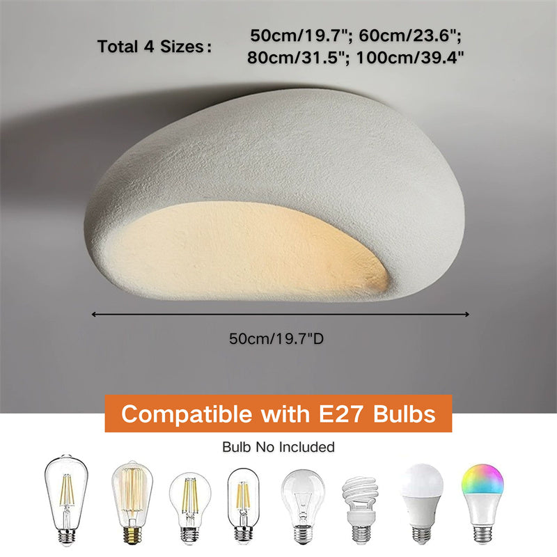 LumiNest Resin Ceiling Light with 3-Color Lights