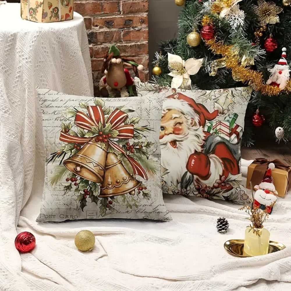 Santa's Charm Vintage Cushion Cover