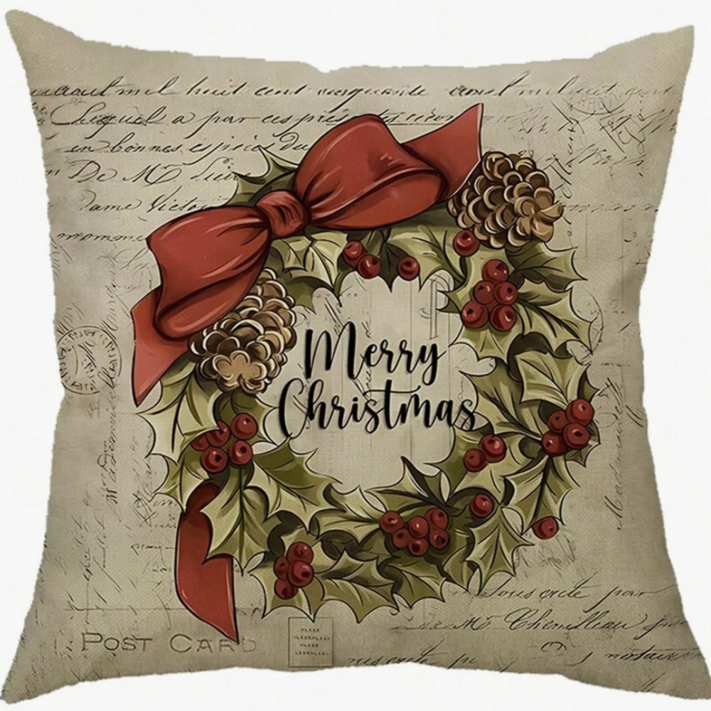 Santa's Charm Vintage Cushion Cover
