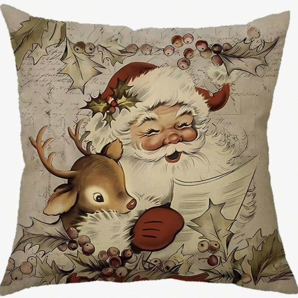 Santa's Charm Vintage Cushion Cover