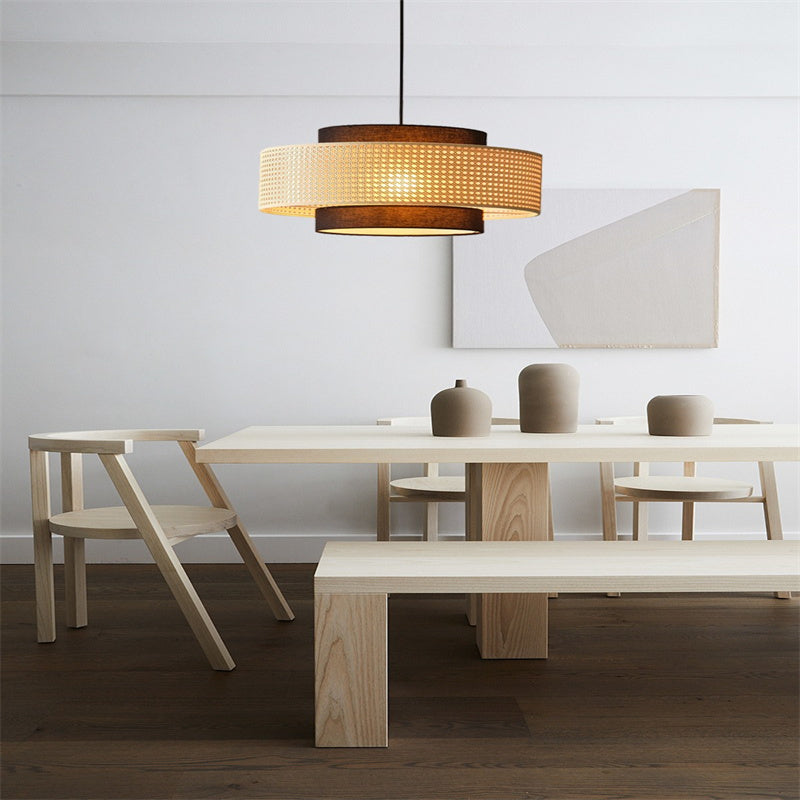 Handwoven Rattan Pendant Light