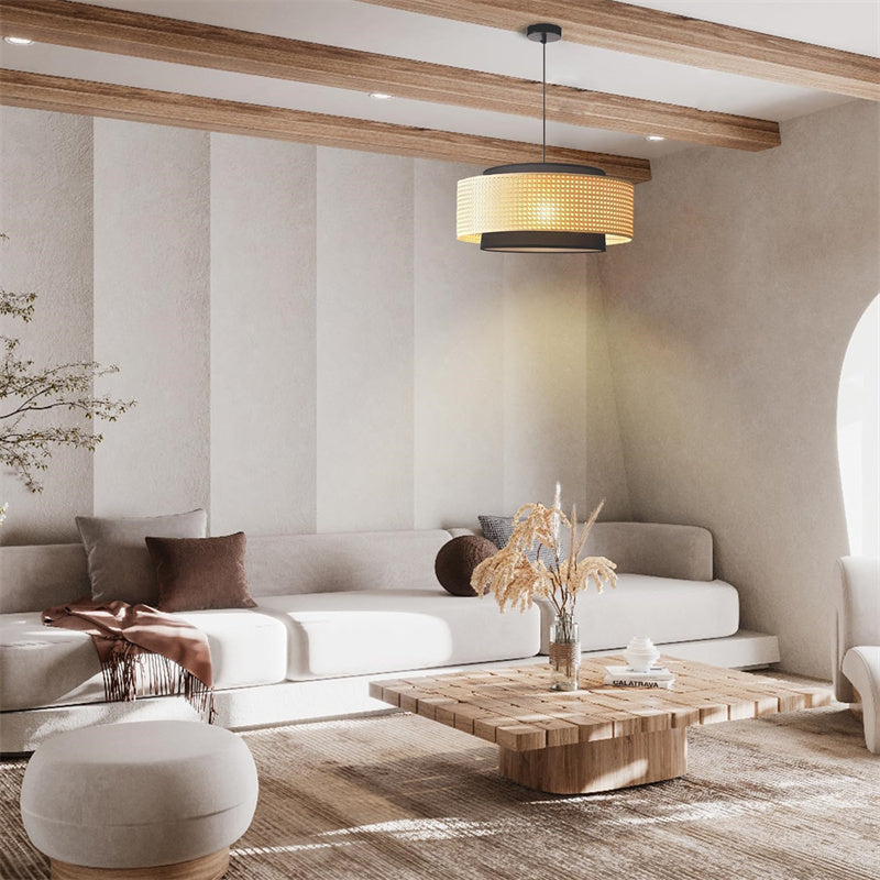 Handwoven Rattan Pendant Light